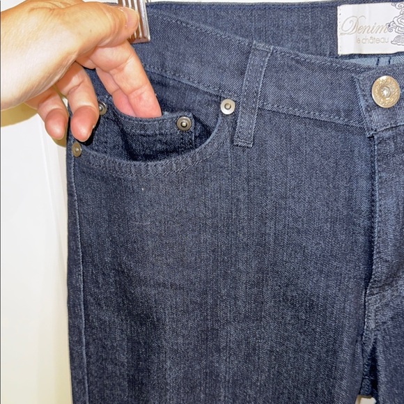 Le Chateau Jeans Dark Blue Denim Boot Cut Jeans - Picture 5 of 14
